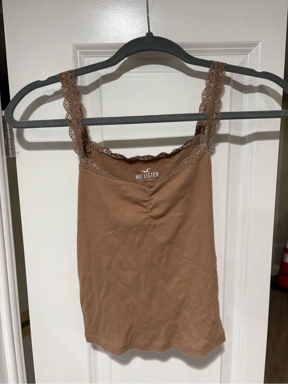 Hollister Women's Lace-Trim Tank Top - Brown